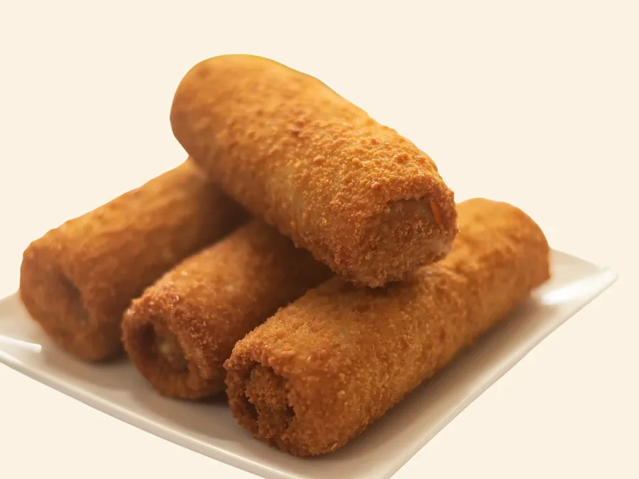 Crisp fried snack rolls supplied ready to fry